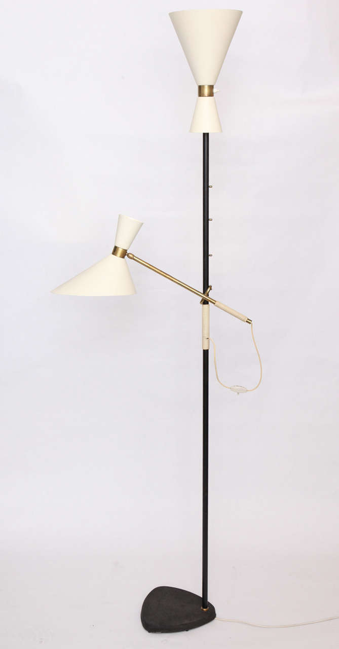 Mid-Century Modern A 1950's Articulated Floor Lamp by J.T.  Kalmar