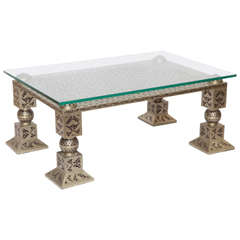 A 1920's steel and brass Aesthetic low Table