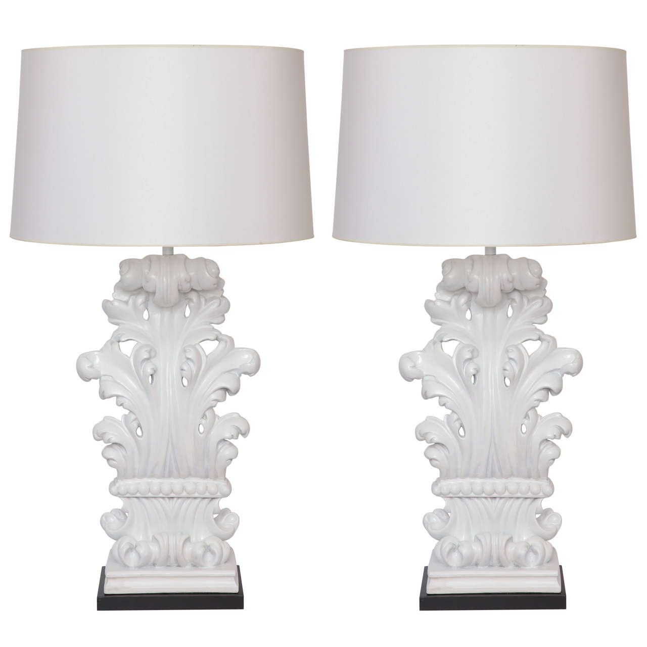 Pair of Monumental, 1940s Art Moderne Table Lamps by Dorothy Draper