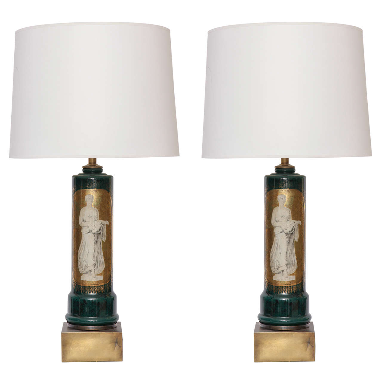 Pair of 1940s Art Moderne Table Lamps