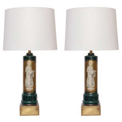 Pair of 1940s Art Moderne Table Lamps