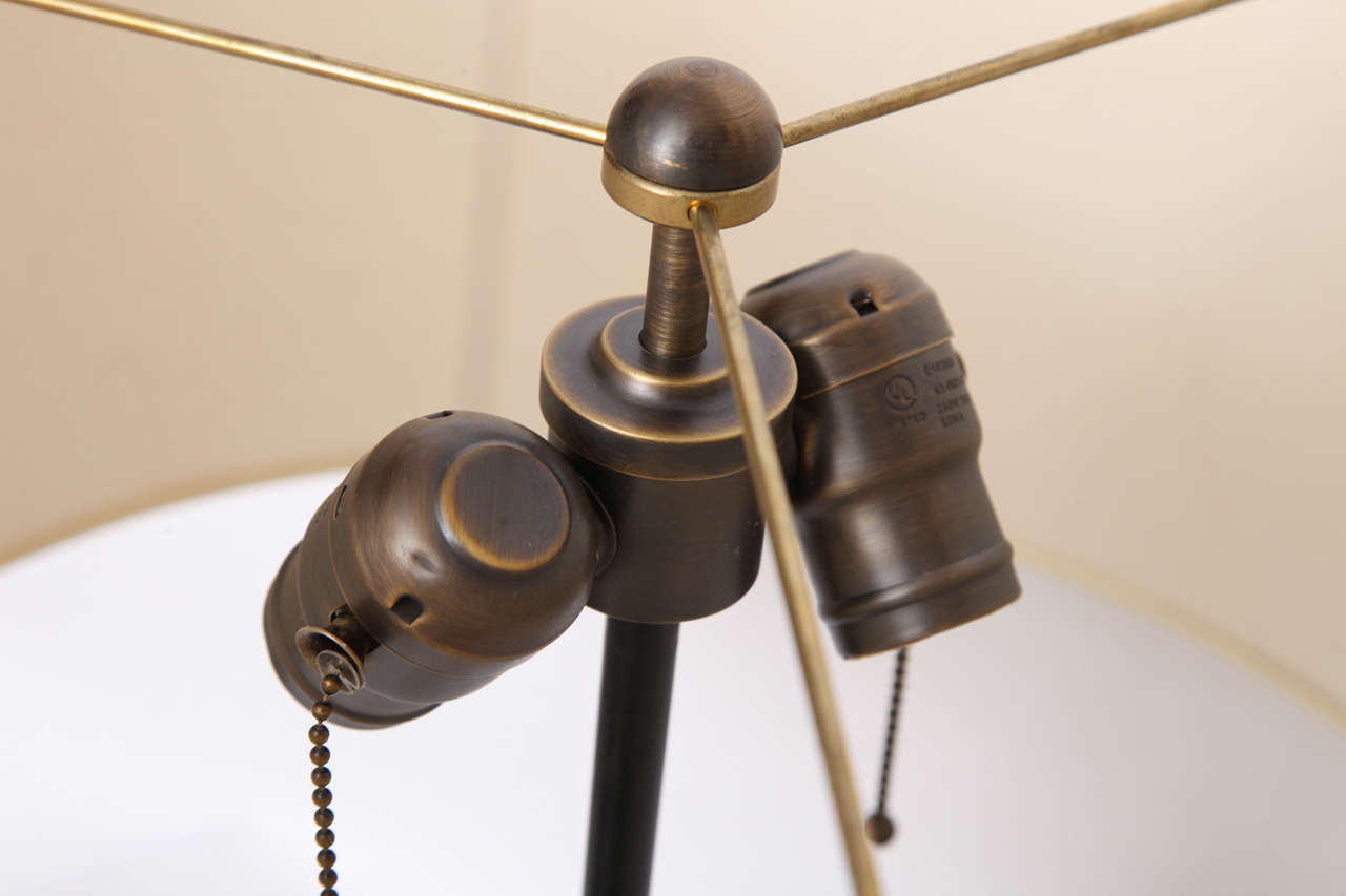 Table Lamp Mid Century Modern Abstract Sculpture wood and iron 1950's In Good Condition In New York, NY