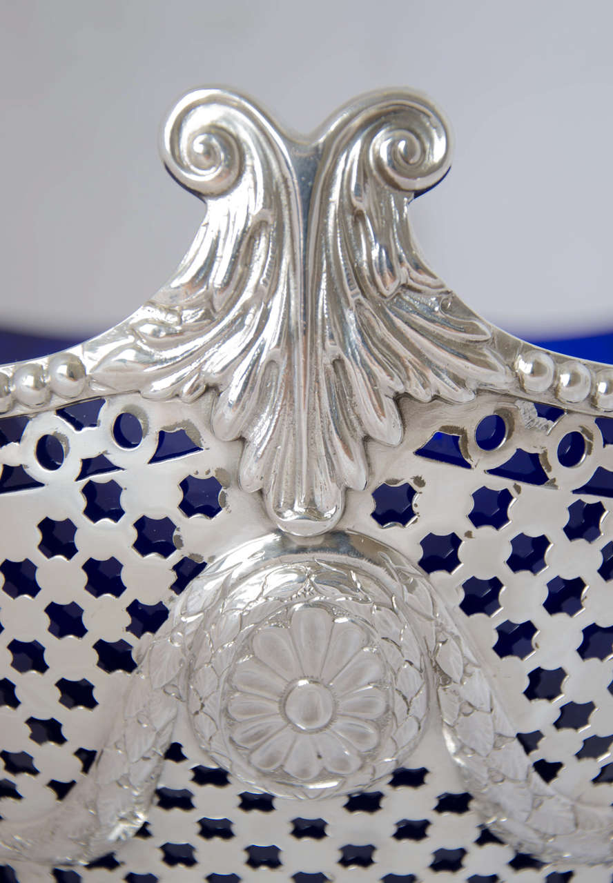 Victorian Silver Jardiniere For Sale 3