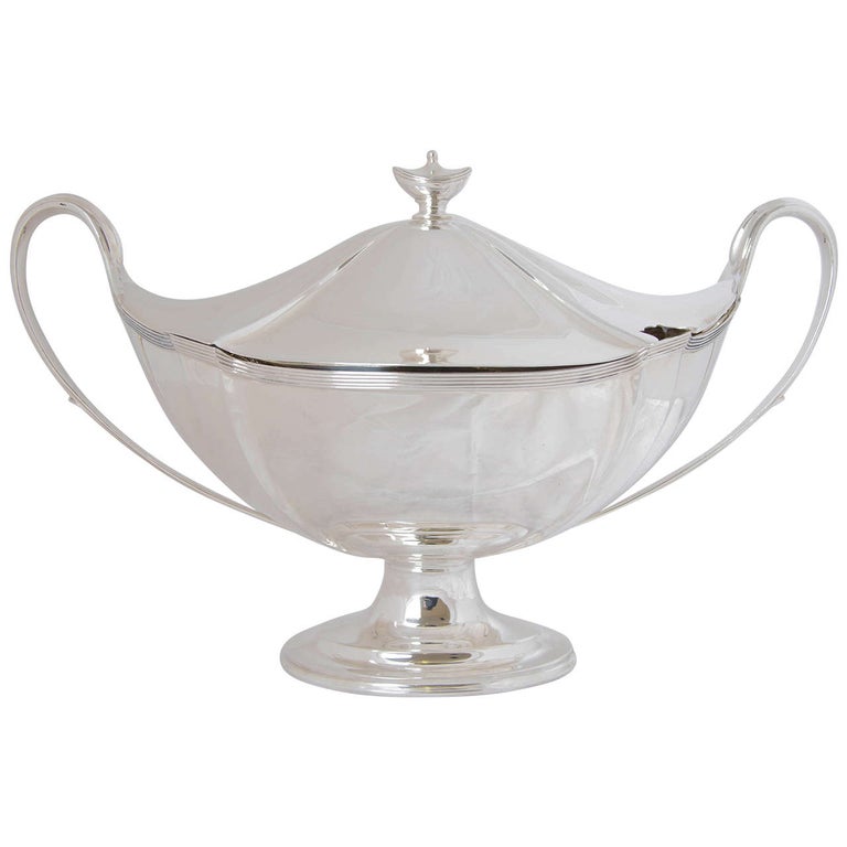 Antique Victorian Silver Soup Tureen For Sale