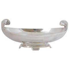 English Sterling Silver Oval Jardiniere