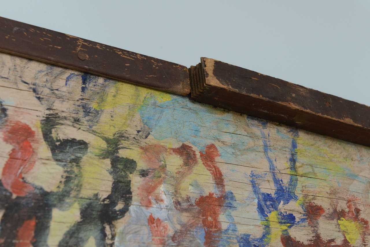 "Crowd" Oil on Plywood by Purvis Young at 1stdibs