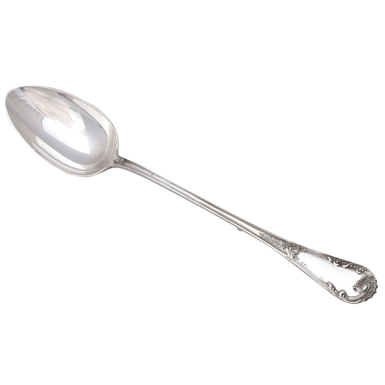 Large Victorian Period Sterling Silver Stuffing or Serving Spoon