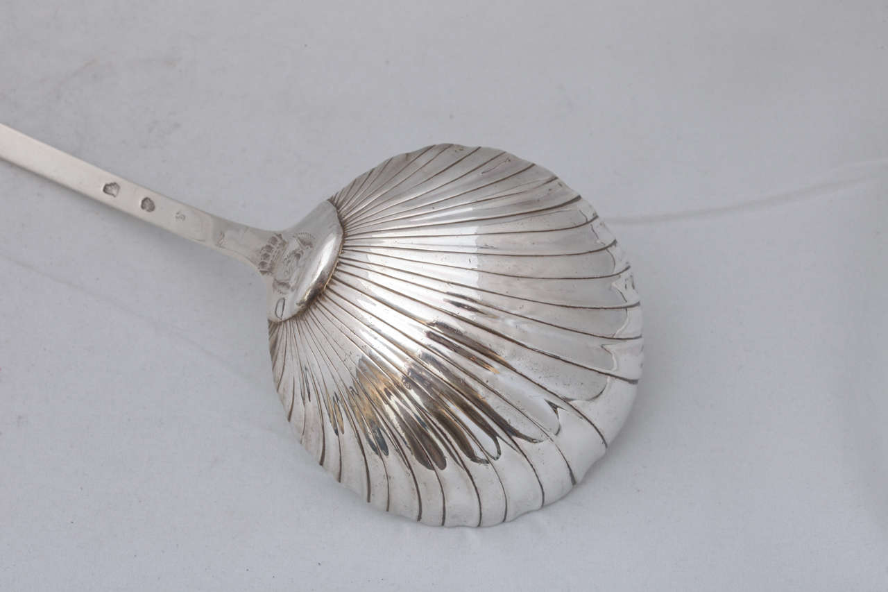 Irish Georgian Sterling Silver Soup or Punch Ladle 2