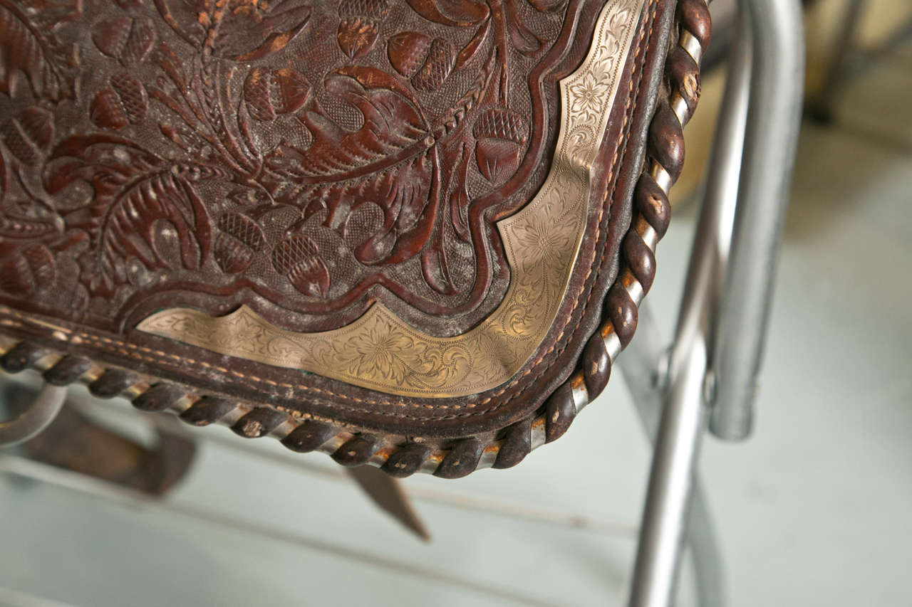 Late 20th Century Show Saddle with Stand - Billy Cook Signature