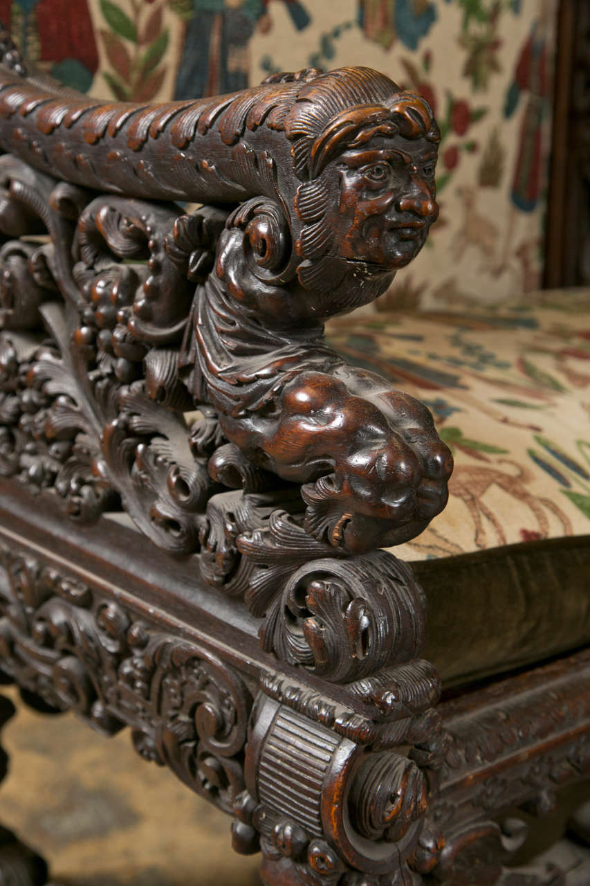 Antique Oversized Carved Medieval Throne Chair at 1stDibs antique