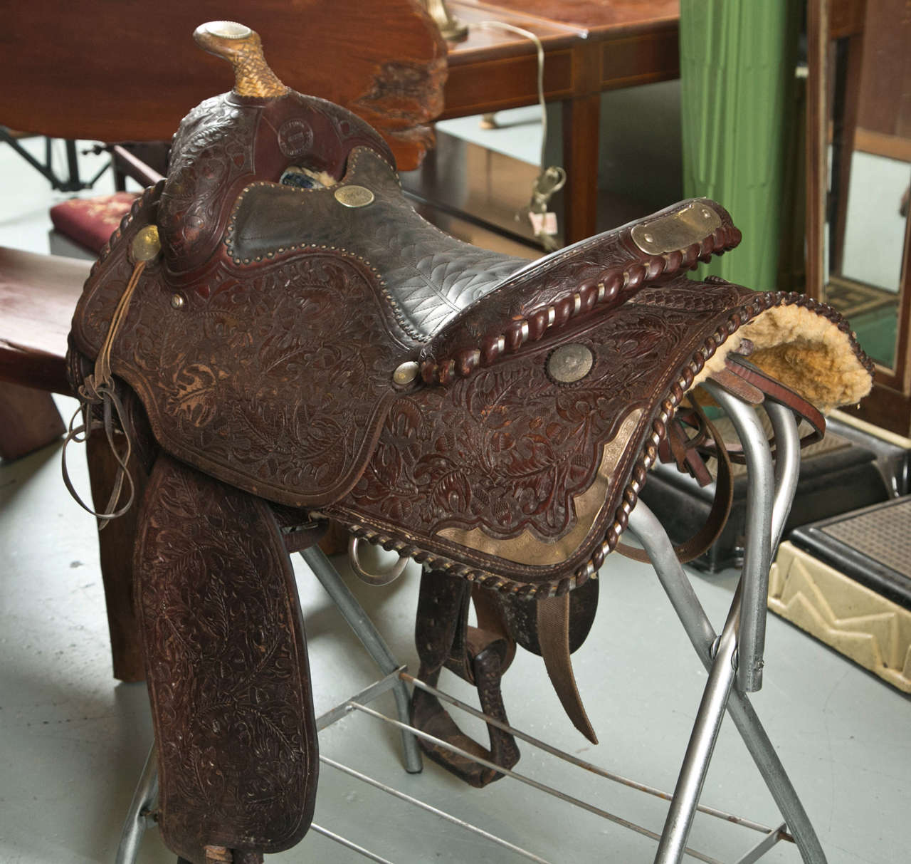 Show Saddle with Stand - Billy Cook Signature For Sale at ...
