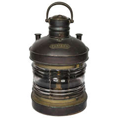 Antique Large Copper Navigation Light