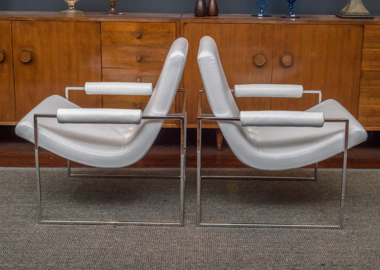 Milo Baughman Scoop Lounge Chairs In Excellent Condition In San Francisco, CA