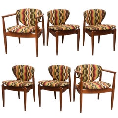Set of Six Danish Teak Dining Chairs, 1960s Denmark
