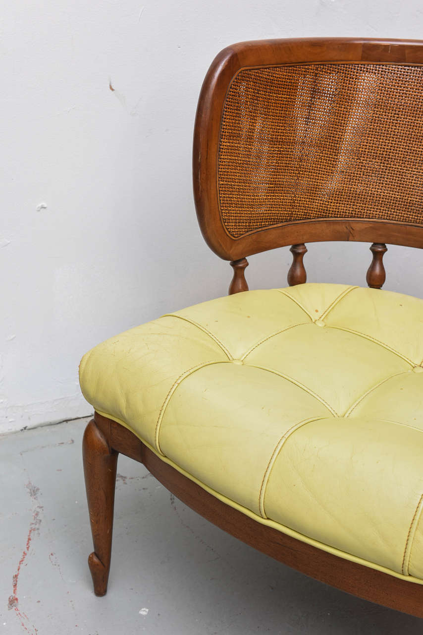 Mid-Century Modern Pair of Gorgeous MCM Caned Back Barrel Chairs, 1950s