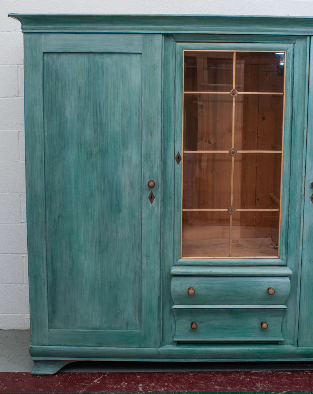 Dutch Pine Three-Door Armoire