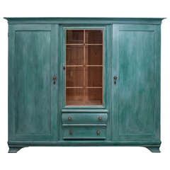Antique Pine Three-Door Armoire