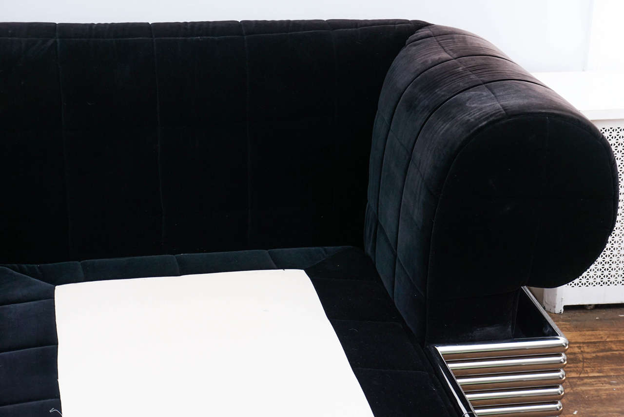 Mid-Century Modern Brueton Stainless Steel Custom Radiator Bed in CA King