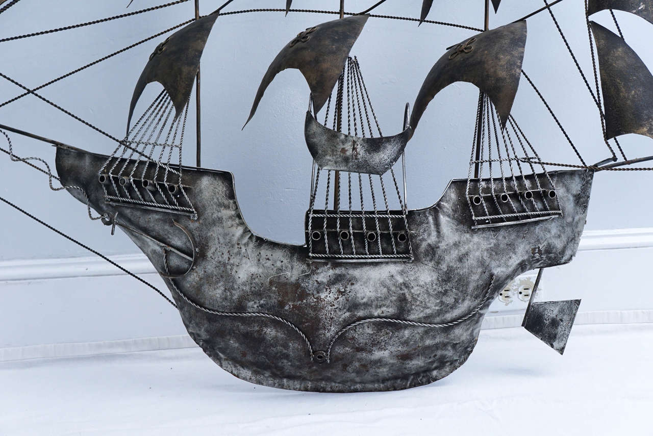 Metal Large Model Ship Wall Decor For Sale