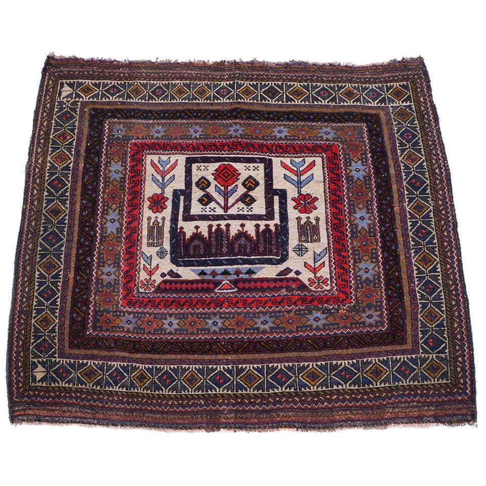 Handmade Beautiful Throw Rug or Carpet For Sale at 1stDibs