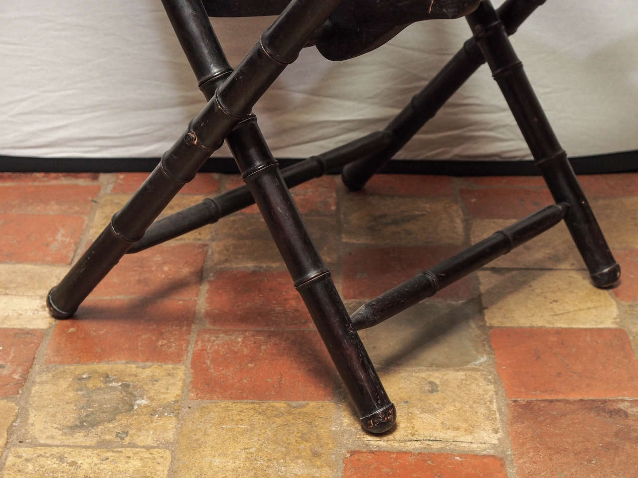 Late 19th Century 19th Century Leather Folding Chair