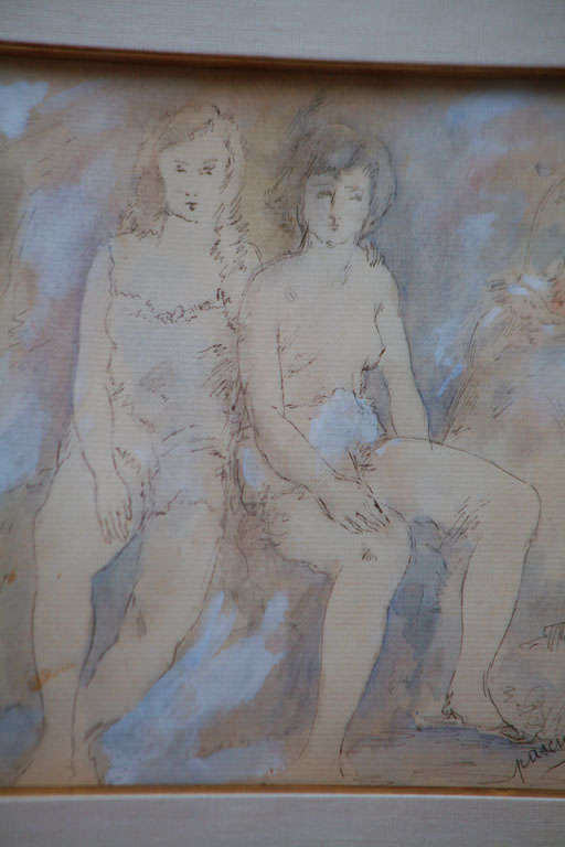 20th Century Signed Drawing by Jules Pascin