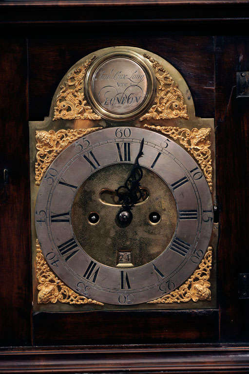 A George II Fruitwood Bracket Clock For Sale 1