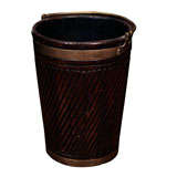 An Irish Brass-Bound Mahogany Peat Bucket