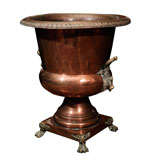 An English Brass-Mounted Copper Jardiniere