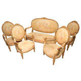 19th Century French Five Piece Parlor Suite