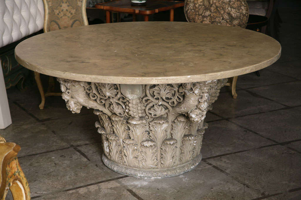 19th Century Italian Capitol Base Table