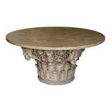 19th Century Italian Capitol Base Table