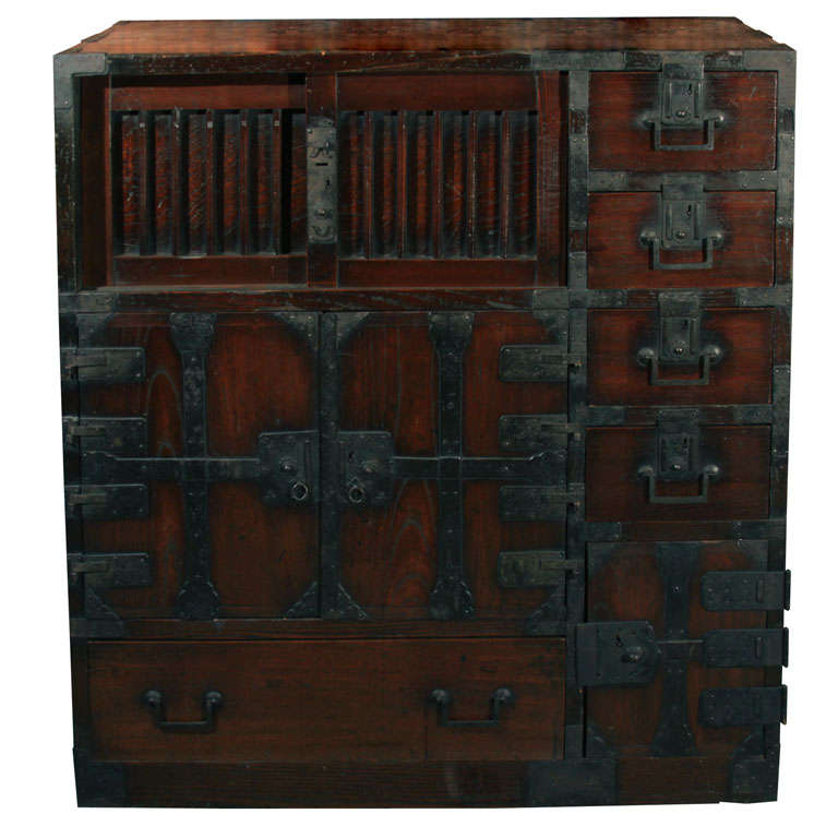 Exceptional Japanese Choba dansu Office Chest For Sale