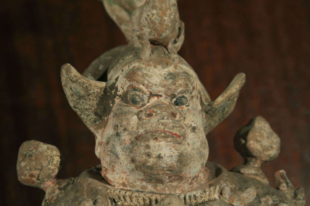 Pair of Chinese Tang Dynasty Lokapala (Guardian Figures) For Sale 1