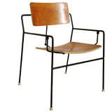 Luther Conover Articulating Iron and Bent Plywood Armchair