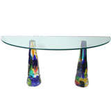Colorful Murano Glass Console Table