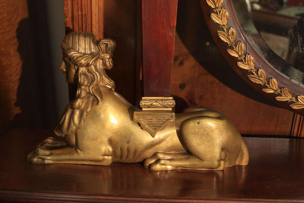 19th Century Empire period console table and mirror. For Sale