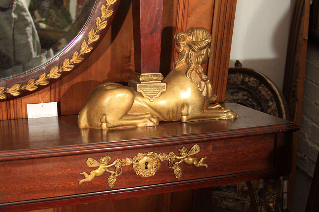 Empire period console table and mirror. For Sale 1