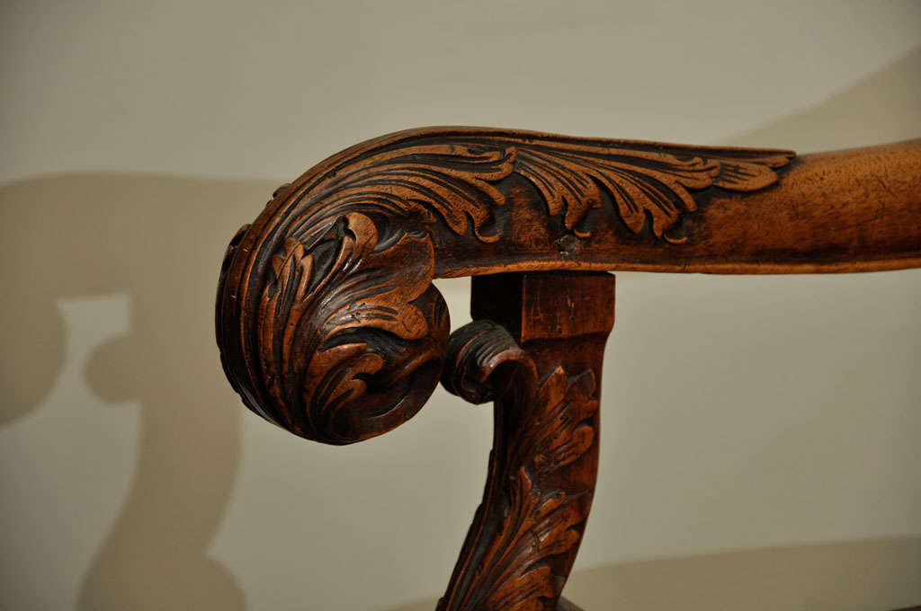 18th Century and Earlier 17th Century Louis XIV Walnut Settee For Sale