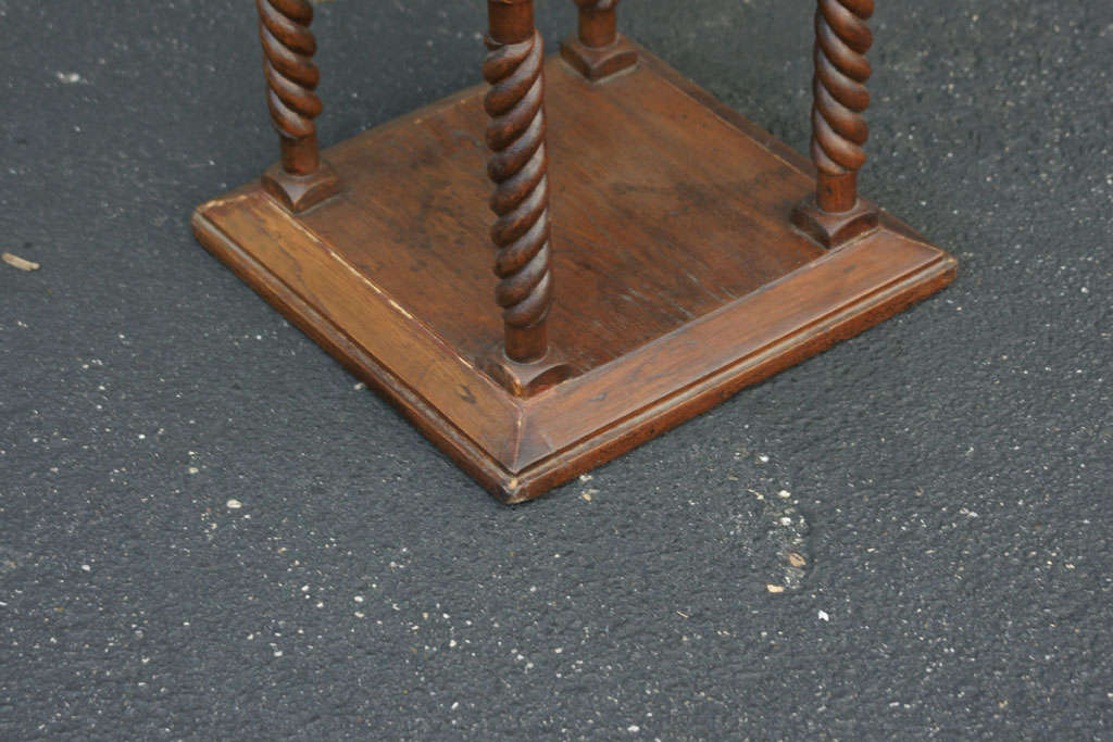 Turn of the Century Dutch Colonial Barley Twist Pedestal In Excellent Condition For Sale In East Hampton, NY