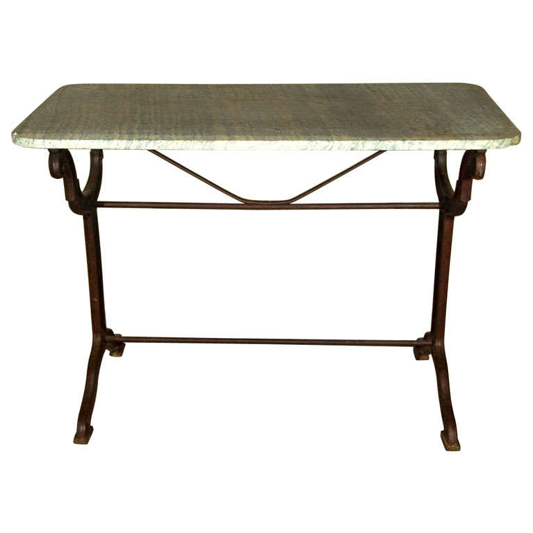 Cast Iron Conservatory Table Signed Toulouse At 1stdibs Cast Iron Conservatory Table Signed Toulouse For