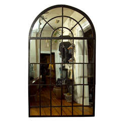 Monumental Arched Steel Mirror