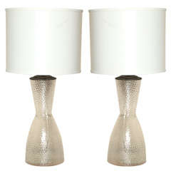 Retro Pair of Large Scale Bubble Glass