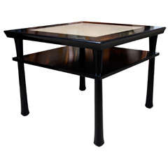 Lacquer /Travertine Table - Monteverdi-Young