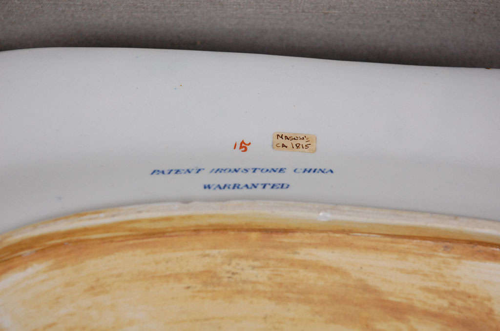 A Large English Ironstone Platter with Praying Mantis 5