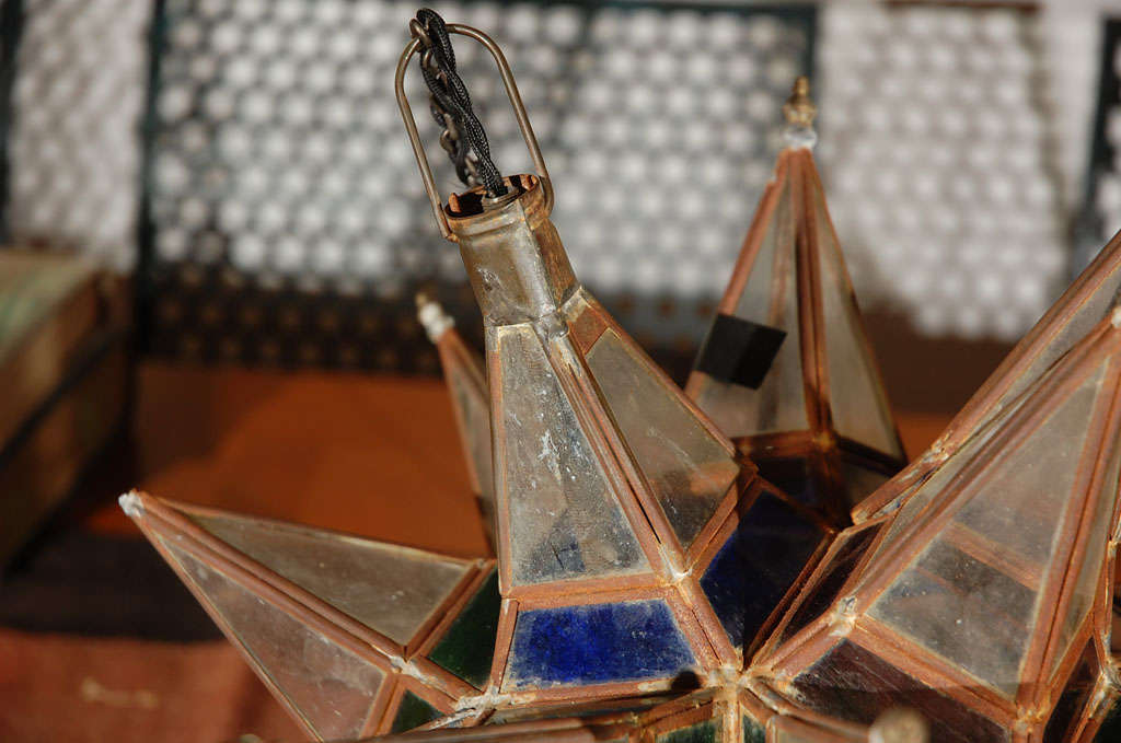 Late 20th Century Moroccan Hanging Star Lanterns