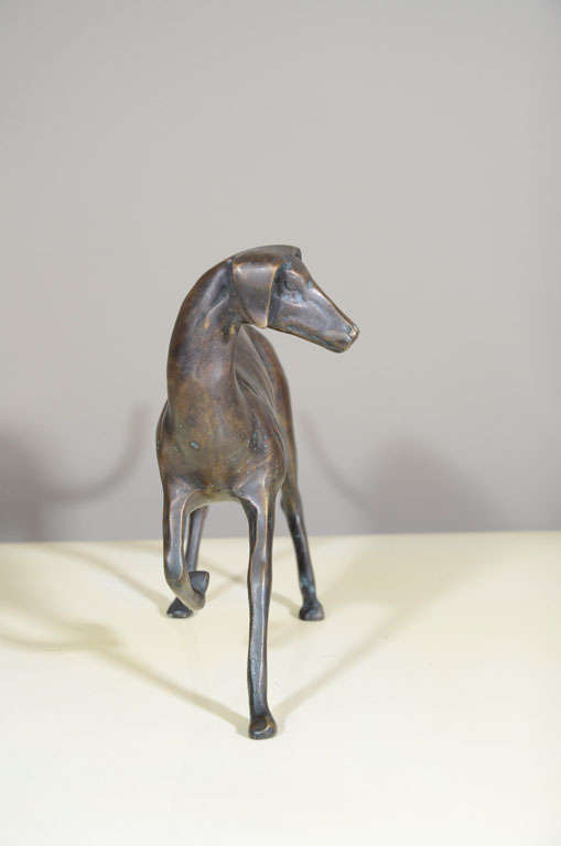 Bronze Greyhound Statue In Excellent Condition In New York, NY