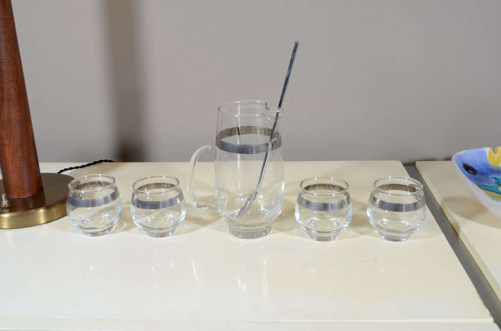 Glass Cocktail  Set by Dorothy Thorpe