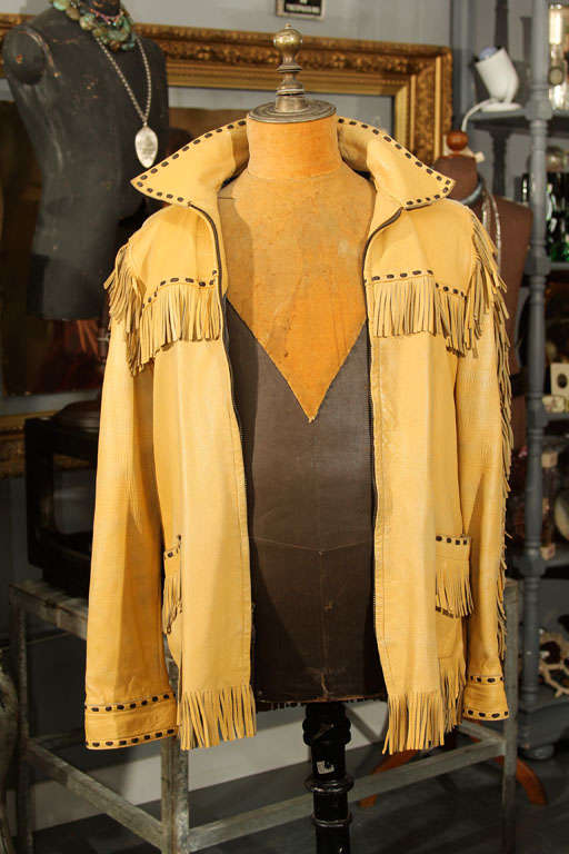 fringed deerskin jacket, marked ladies size 10