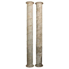 pair industrial metal columns